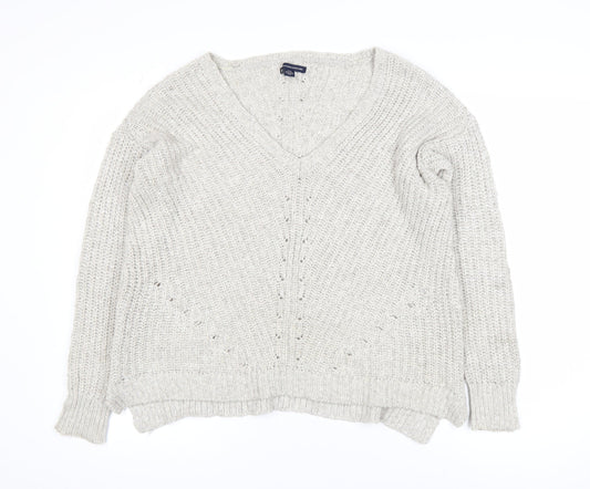 Womens UK Size M American Eagle Outfitters Beige Pullover Jumper