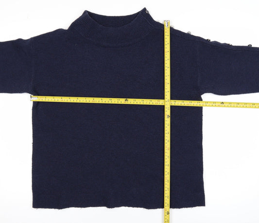 Womens UK Size L Monsoon Blue Pullover Jumper