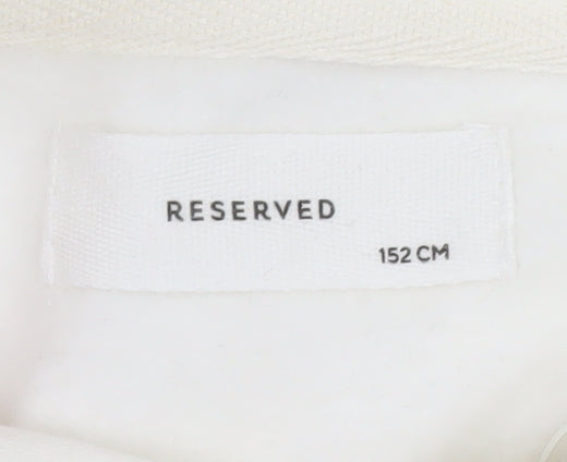 Teens UK Size XS RESERVED White Pullover Hoodie