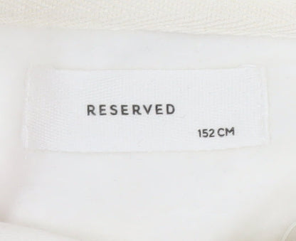 Teens UK Size XS RESERVED White Pullover Hoodie