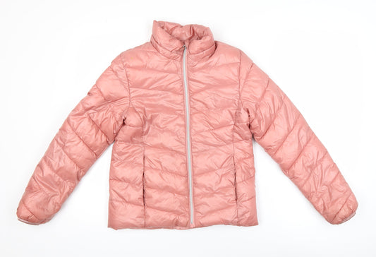Girls UK Size 14-15 Years H&M Pink Puffer Jacket