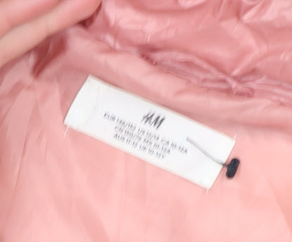 Girls UK Size 14-15 Years H&M Pink Puffer Jacket