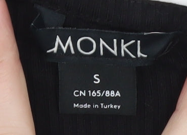 Womens UK Size S Monki Black Cropped Blouse