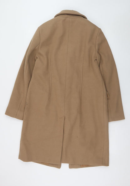 Womens UK Size 12 Marks and Spencer Beige Overcoat