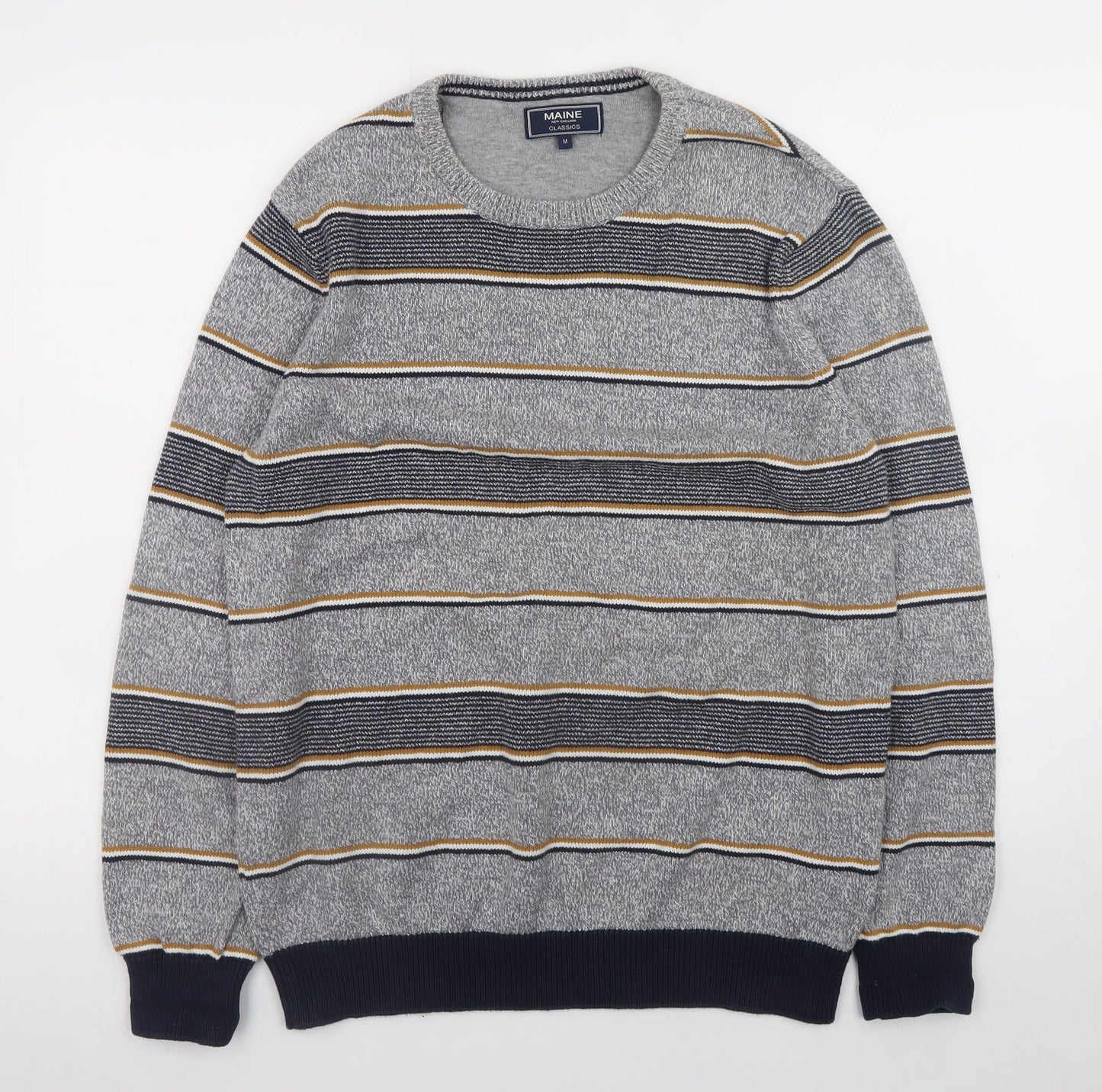 Mens UK Size M Maine New England Grey Pullover Jumper