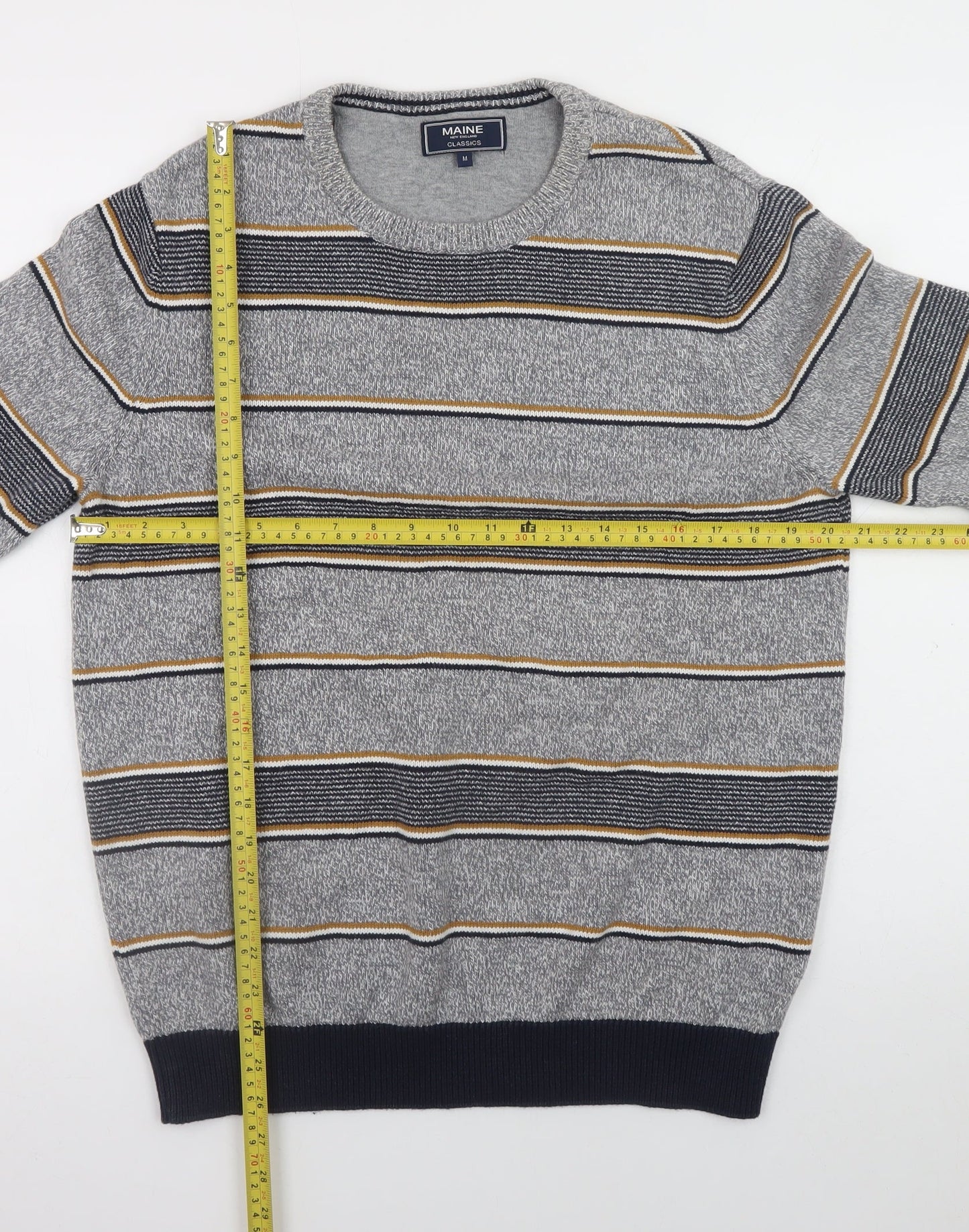 Mens UK Size M Maine New England Grey Pullover Jumper