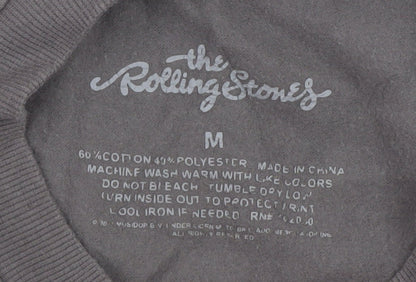 Womens UK Size M The Rolling Stones Grey Pullover Sweatshirt