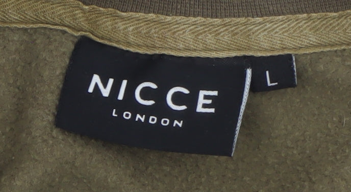 Mens UK Size L NICCE Brown Pullover Sweatshirt