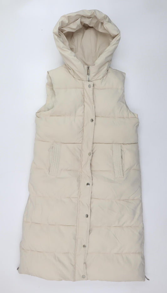 Womens UK Size M Cherry Koko Beige Puffer Jacket