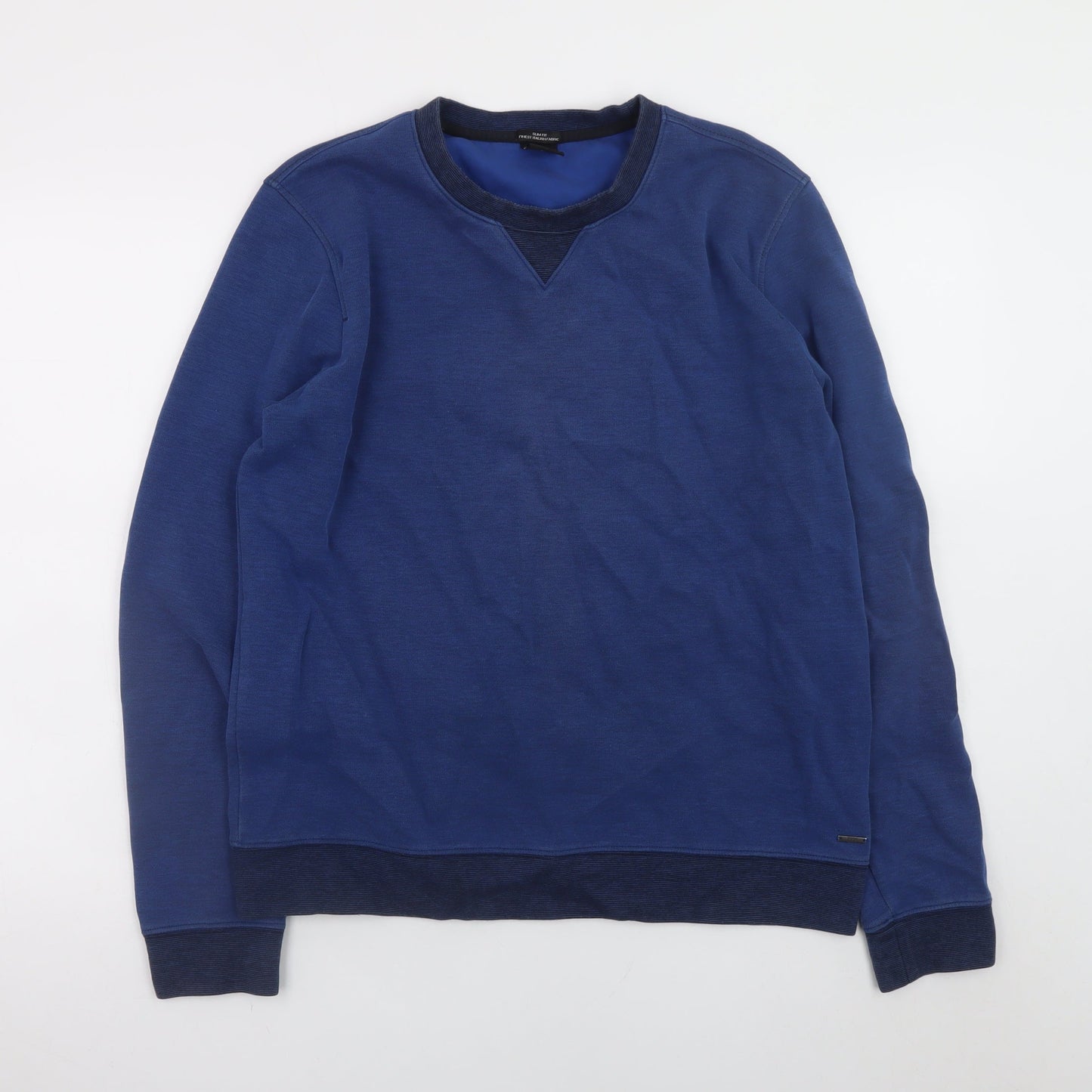 Mens UK Size XL Boss Blue Pullover Sweatshirt