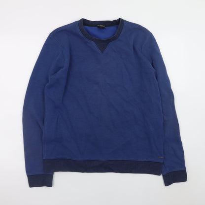 Mens UK Size XL Boss Blue Pullover Sweatshirt