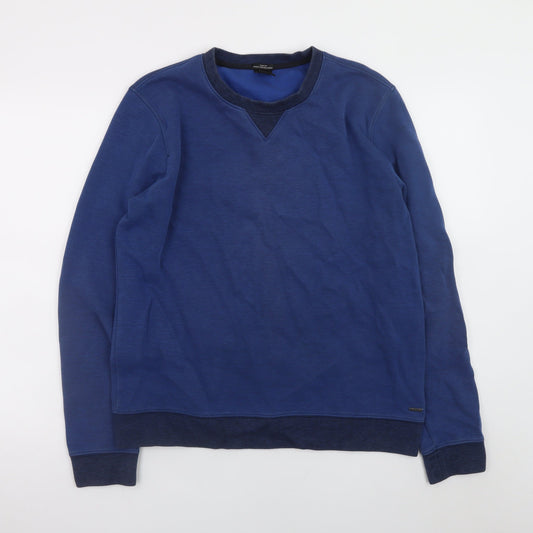 Mens UK Size XL Boss Blue Pullover Sweatshirt