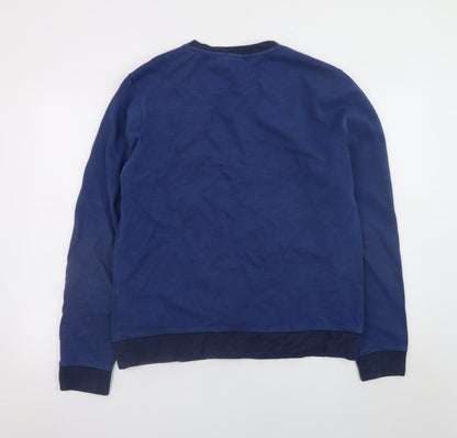 Mens UK Size XL Boss Blue Pullover Sweatshirt