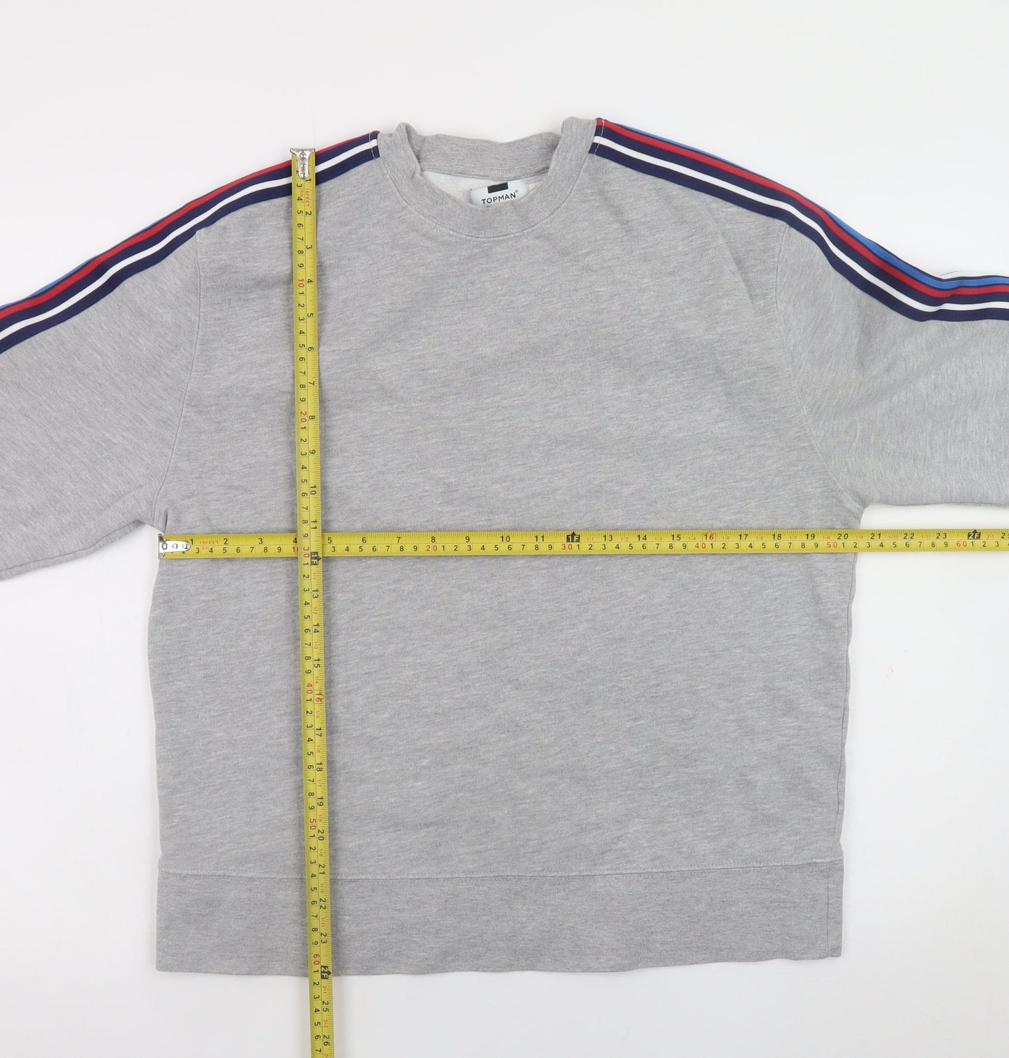 Mens UK Size S Topman Grey Pullover Sweatshirt