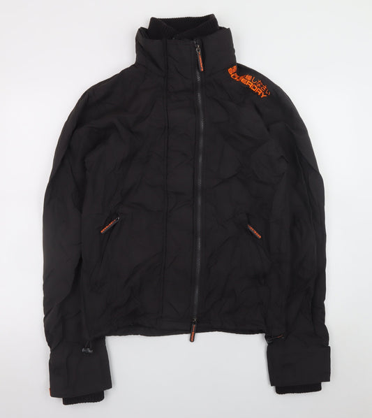 Mens UK Size S Superdry Black Bomber Jacket