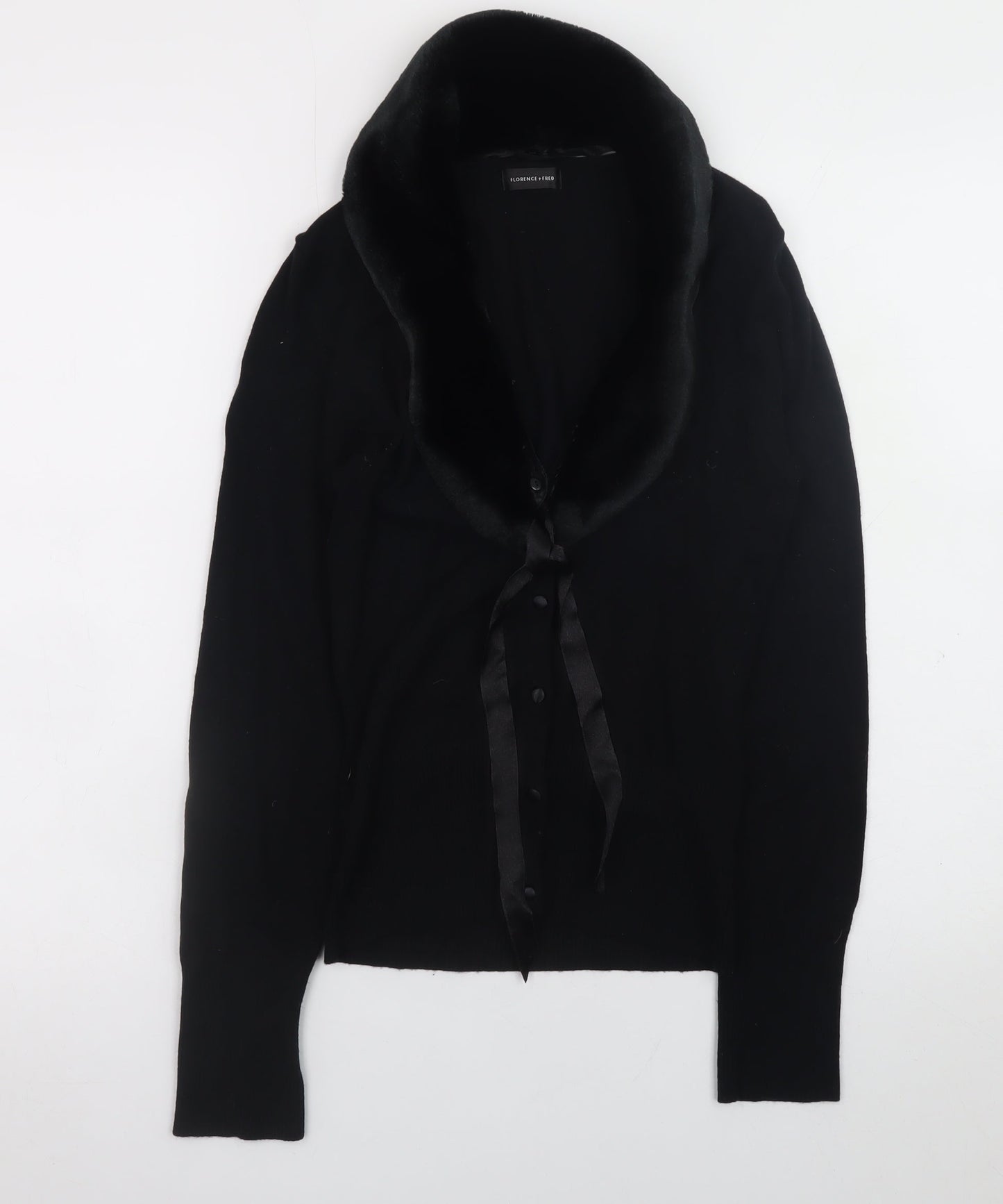 Womens UK Size 8 Florence + Fred Black Wrap Button-Up