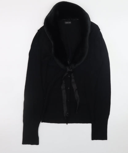 Womens UK Size 8 Florence + Fred Black Wrap Button-Up