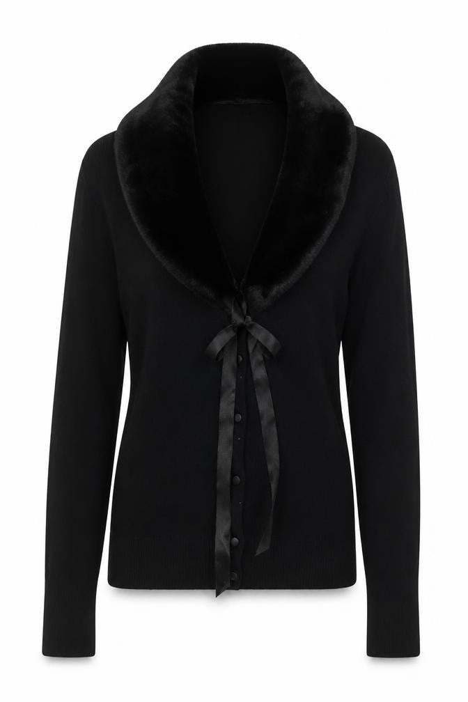 Womens UK Size 8 Florence + Fred Black Wrap Button-Up