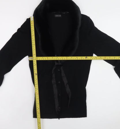 Womens UK Size 8 Florence + Fred Black Wrap Button-Up