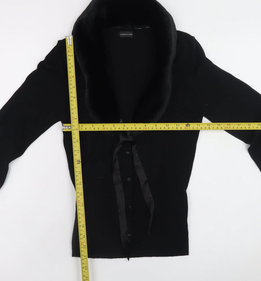 Womens UK Size 8 Florence + Fred Black Wrap Button-Up