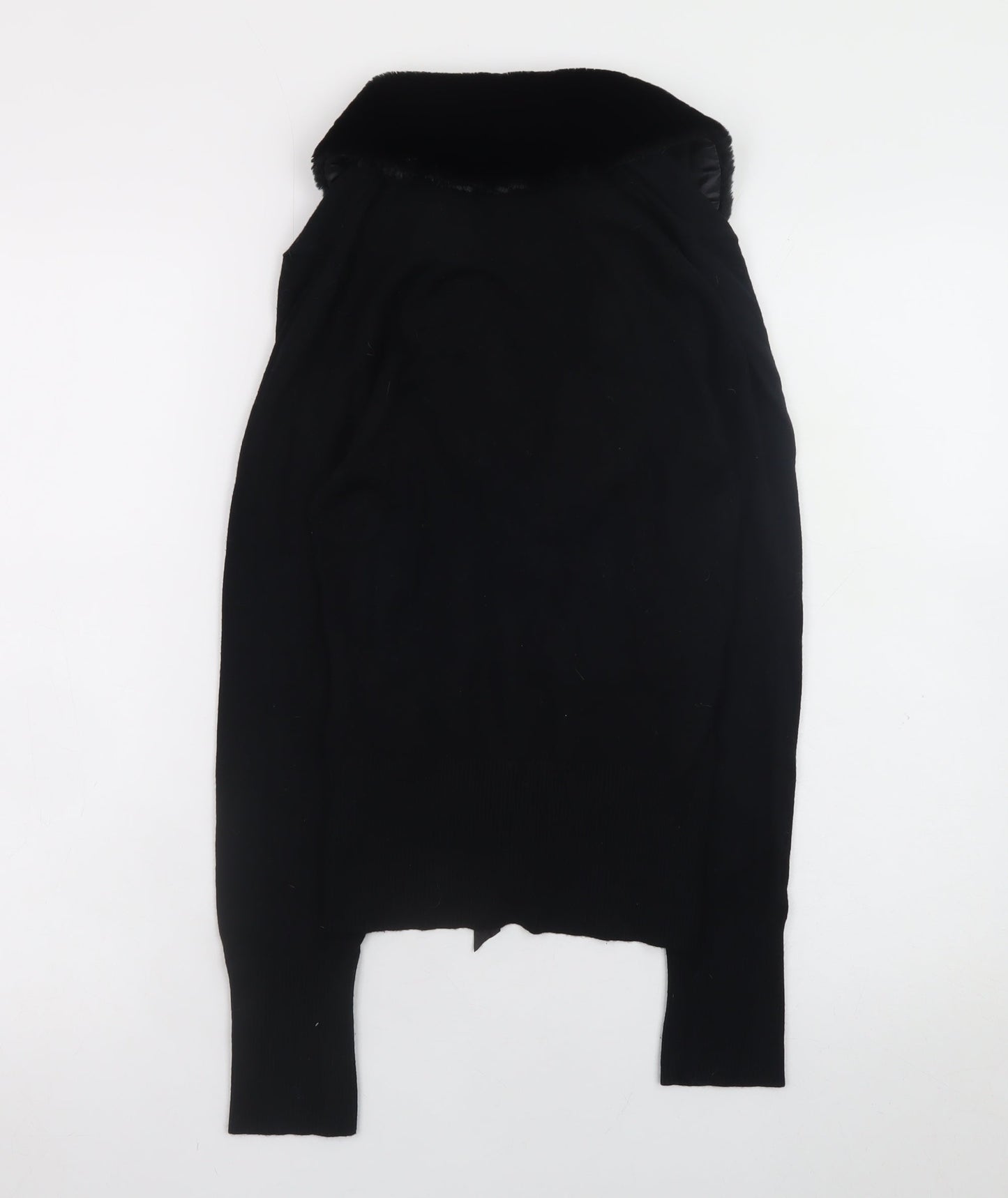 Womens UK Size 8 Florence + Fred Black Wrap Button-Up