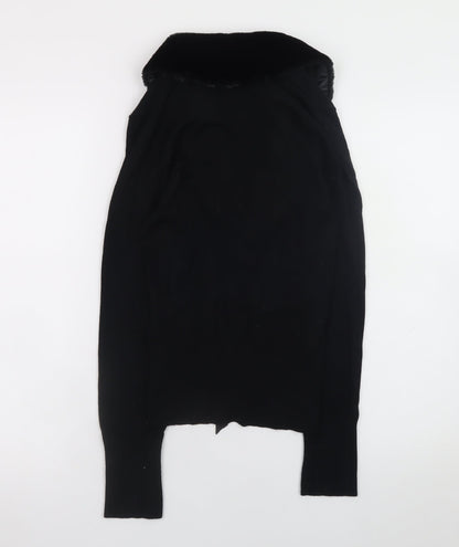 Womens UK Size 8 Florence + Fred Black Wrap Button-Up