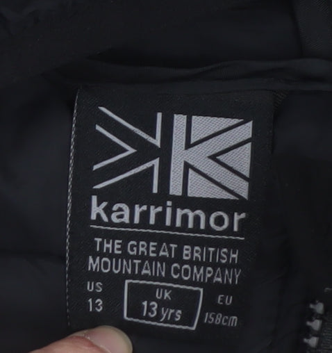 Boys UK Size 13 Years Karrimor Black Puffer Jacket