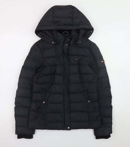 Womens UK Size S Tommy Hilfiger Black Puffer Jacket