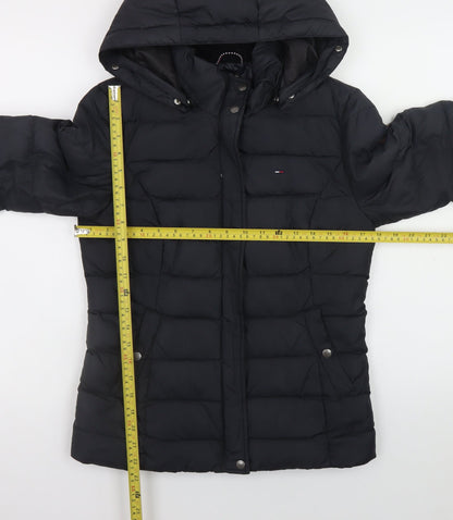 Womens UK Size S Tommy Hilfiger Black Puffer Jacket