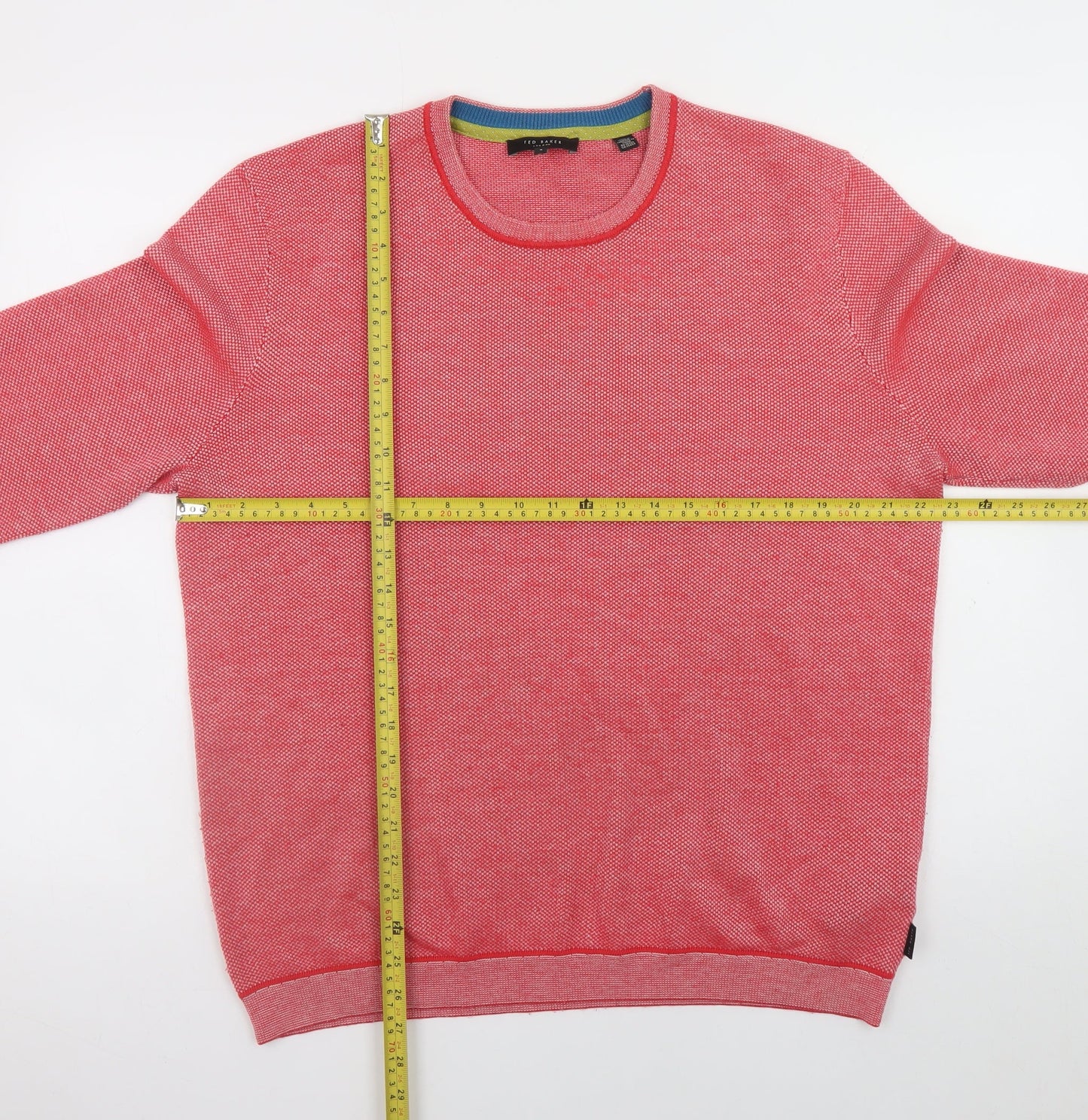 Mens UK Size XL Ted Baker Red Pullover Jumper
