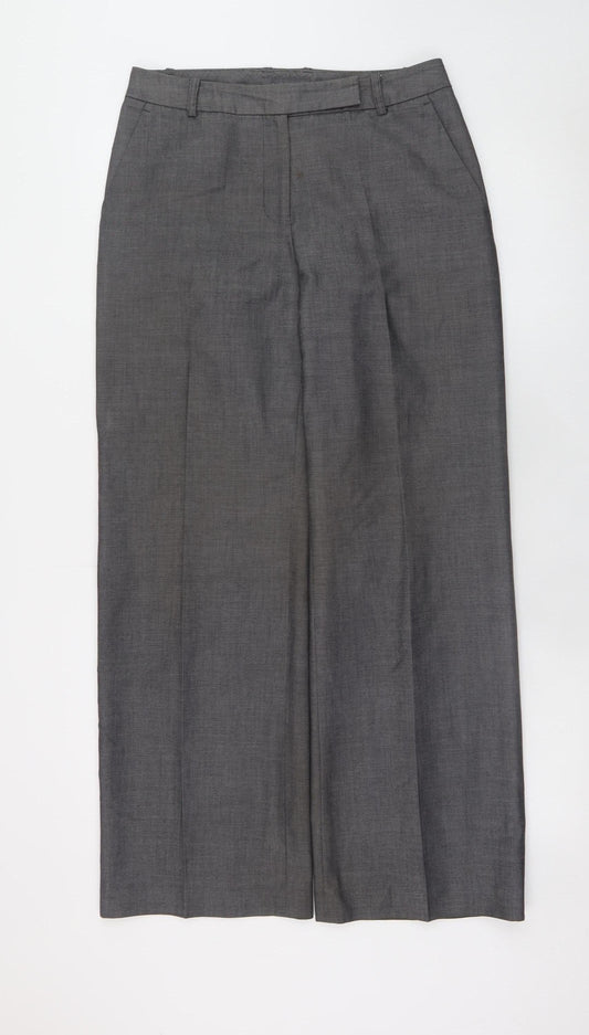 Womens UK Size 6P Liz Claiborne Classic Fit Dress Pants Grey Trousers