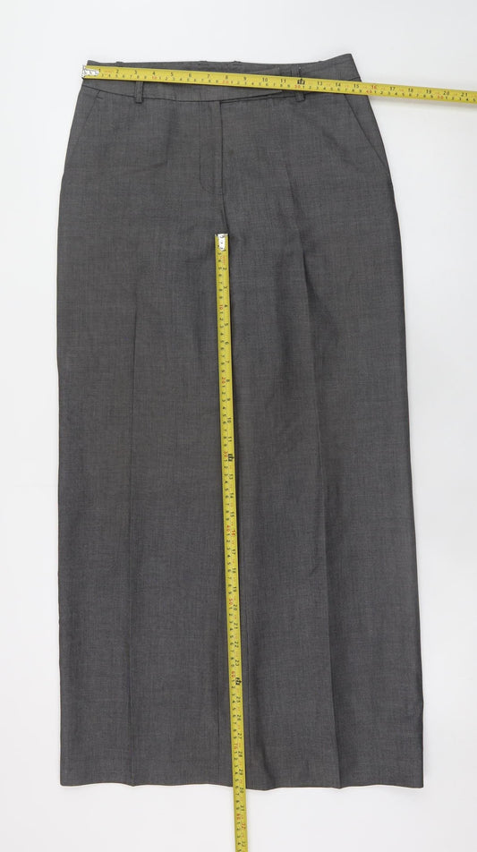 Womens UK Size 6P Liz Claiborne Classic Fit Dress Pants Grey Trousers