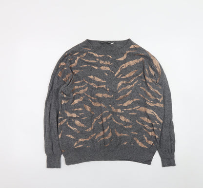 Womens UK Size M Mint Velvet Grey Pullover Jumper