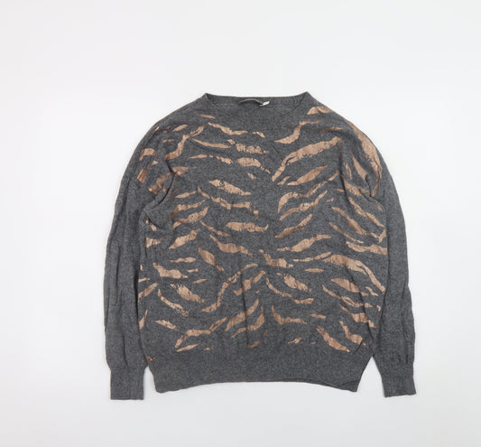 Womens UK Size M Mint Velvet Grey Pullover Jumper
