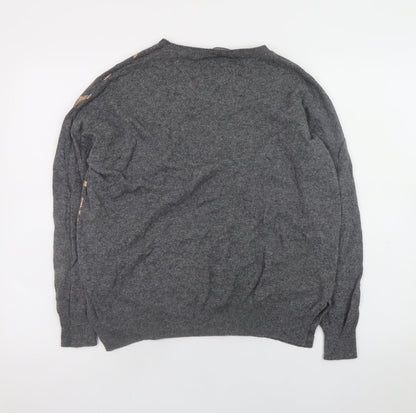 Womens UK Size M Mint Velvet Grey Pullover Jumper