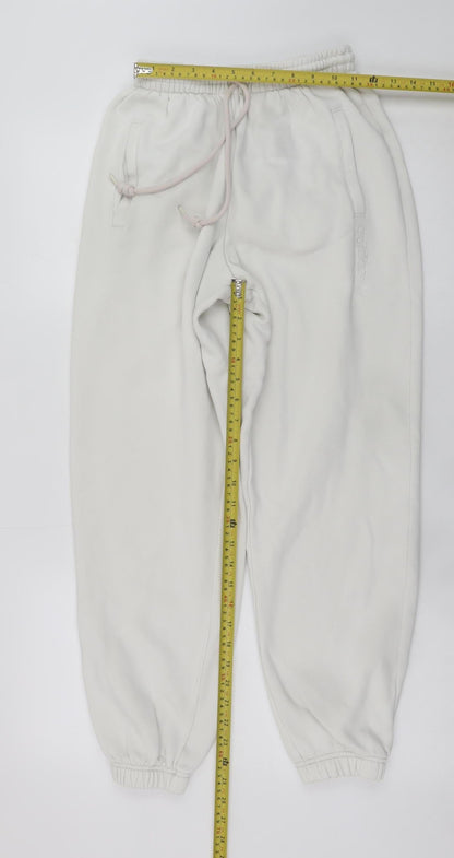 Womens UK Size M adidas Regular Fit Jogger White Trousers