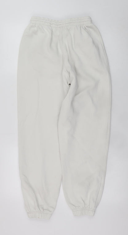 Womens UK Size M adidas Regular Fit Jogger White Trousers