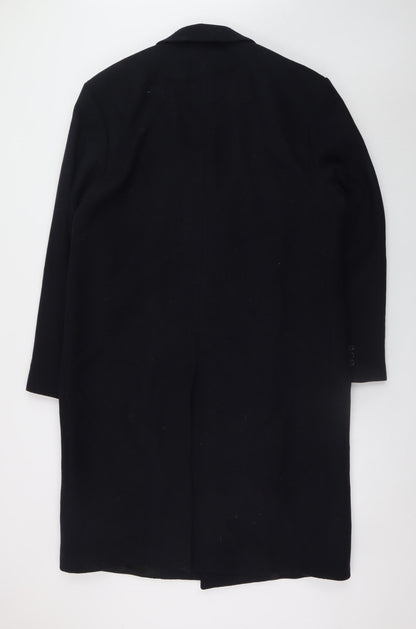 Mens UK Size L Zara Black Overcoat