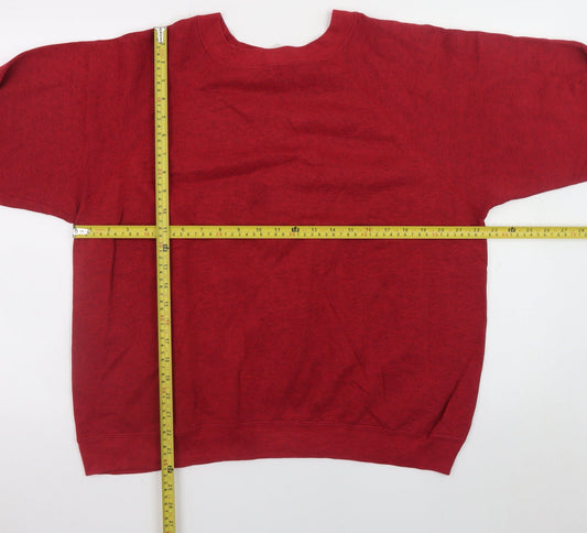 Womens UK Size XL Hanes Her Way Red Pullover Sweatshirt