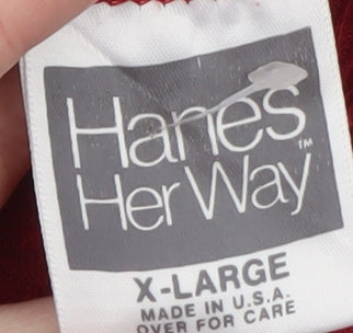 Womens UK Size XL Hanes Her Way Red Pullover Sweatshirt