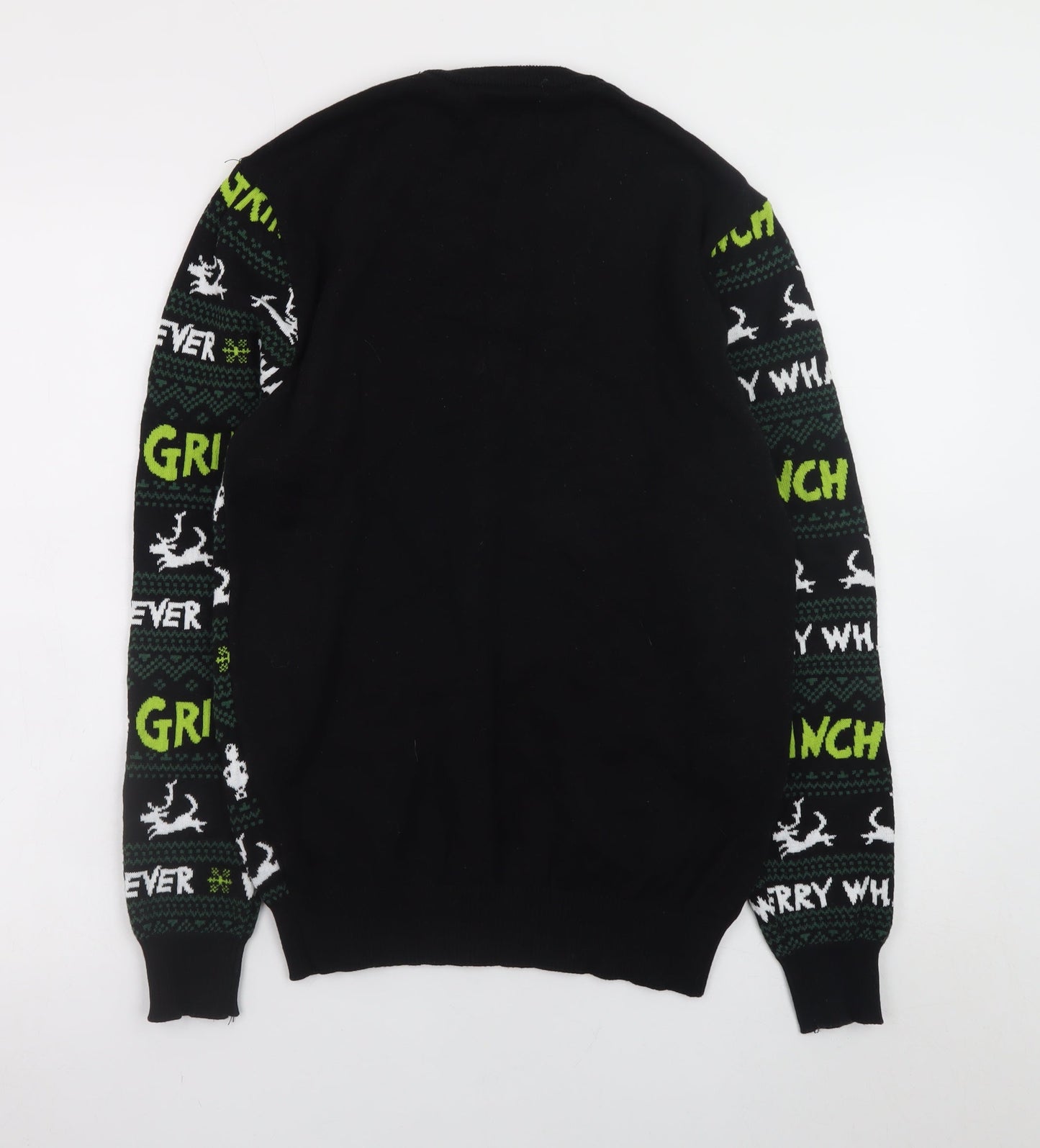 Mens UK Size S Primark Black Pullover Jumper