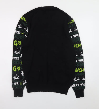 Mens UK Size S Primark Black Pullover Jumper