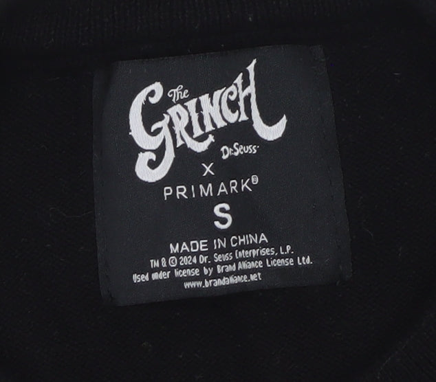 Mens UK Size S Primark Black Pullover Jumper