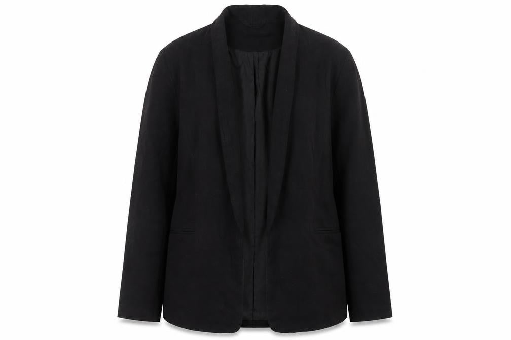 ASOS Women’s Black Linen Blend Blazer Size 12 Regular Fit