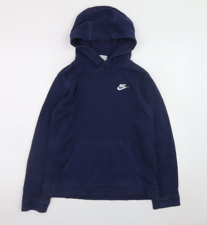 Teens UK Size L Nike Blue Pullover Hoodie