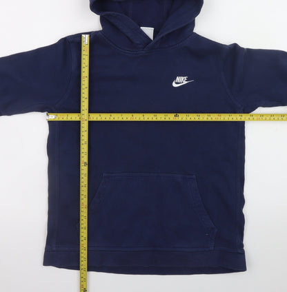 Teens UK Size L Nike Blue Pullover Hoodie