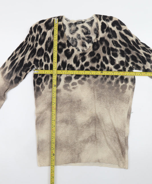 Womens UK Size 12 Olsen Beige Pullover Jumper