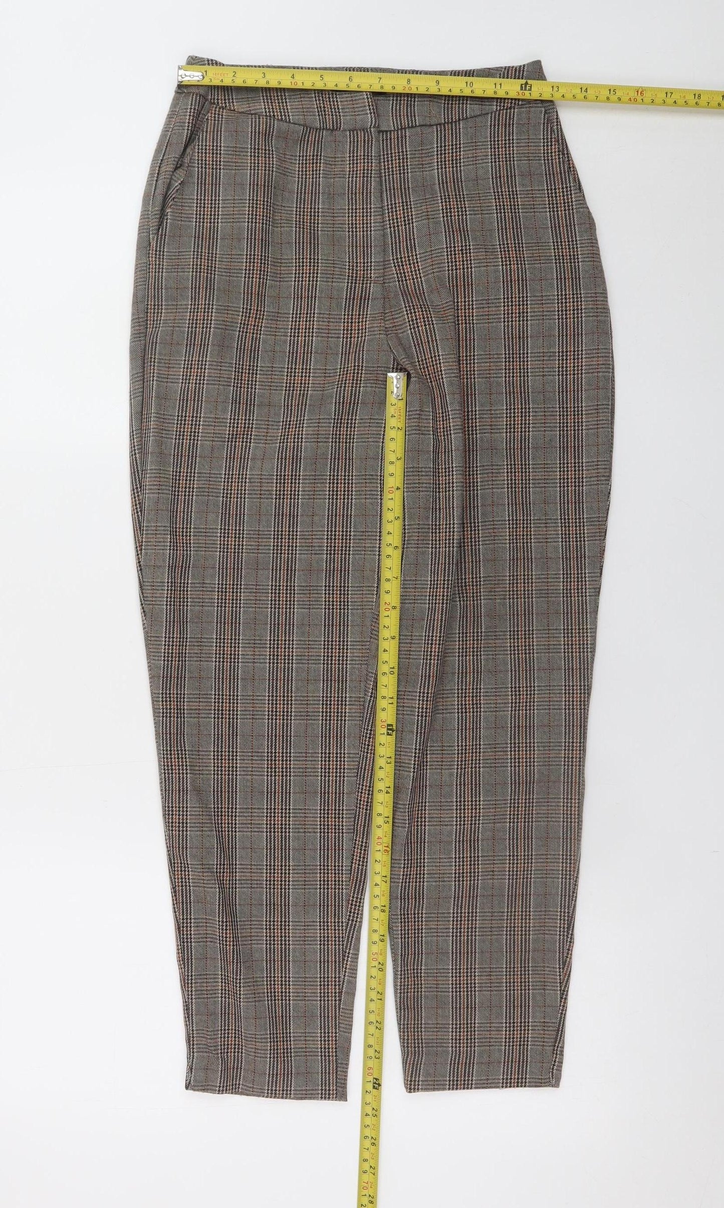 Womens UK Size 6 New Look Slim Fit Business Casual Workwear Brown Trousers