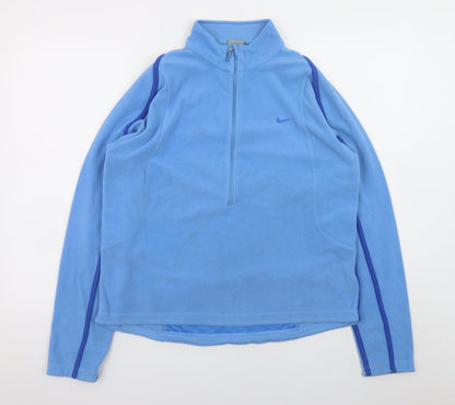 Womens UK Size L Nike Blue Pullover Sweatshirt