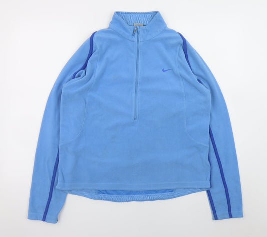 Womens UK Size L Nike Blue Pullover Sweatshirt